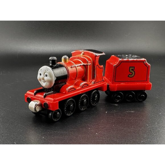 2002 James And Tender Thomas & Friends Take-N-Play Along Diecast Train #5 Engine - Picture 1 of 11